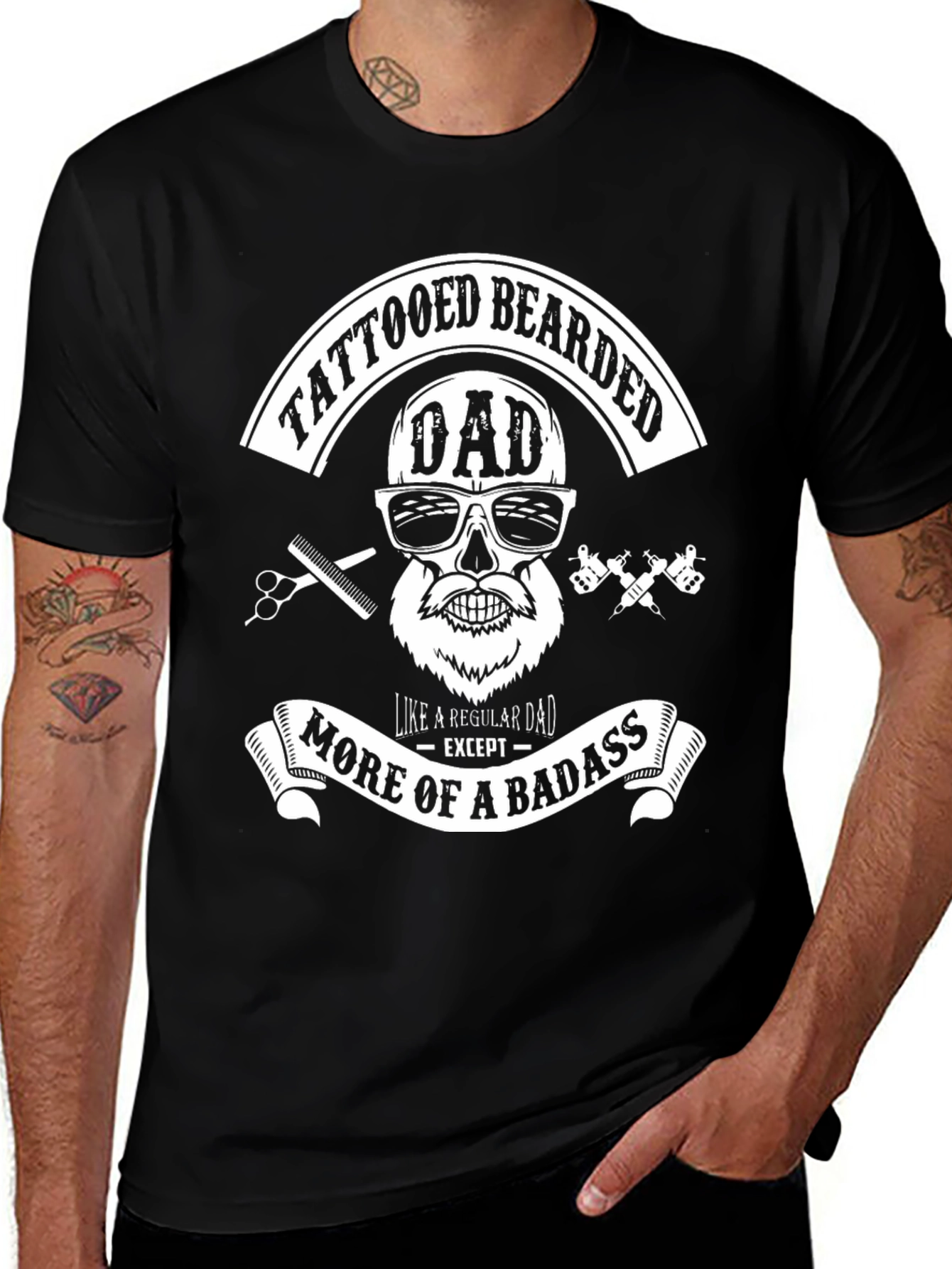 Tattooed Bearded Dad T-Shirt