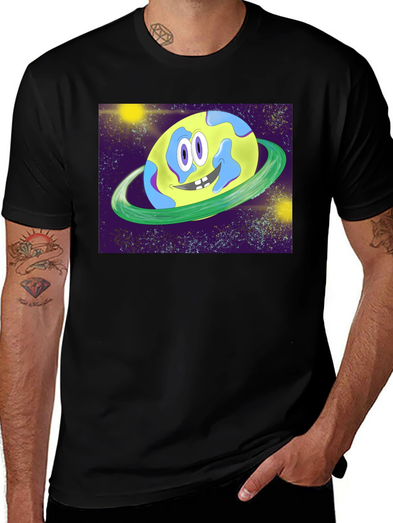 Variant 5 of Cartoon Planet Graphic T-Shirt