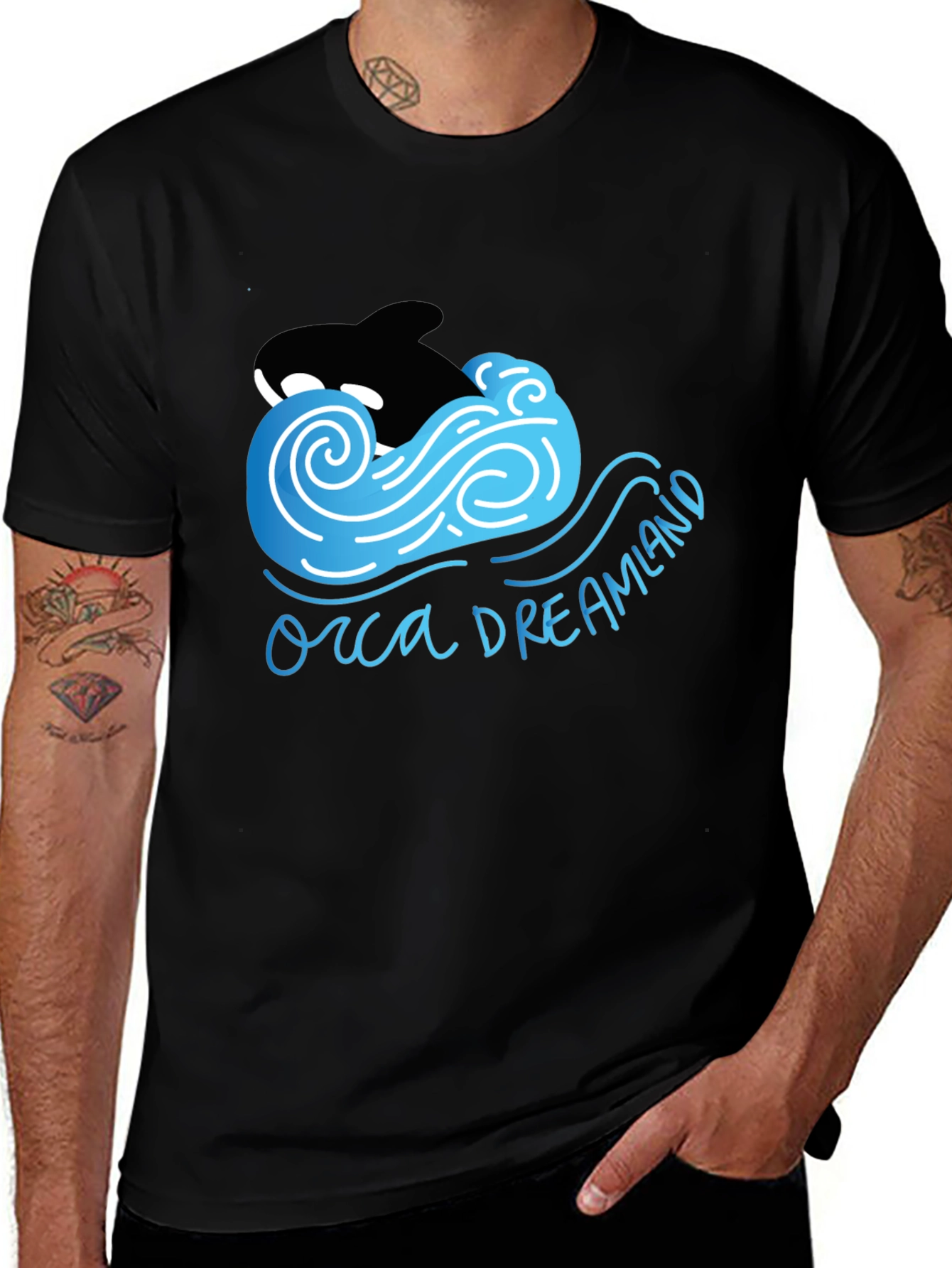 Variant 20 of Orca Dreamland T-Shirt, Black Cotton Blend