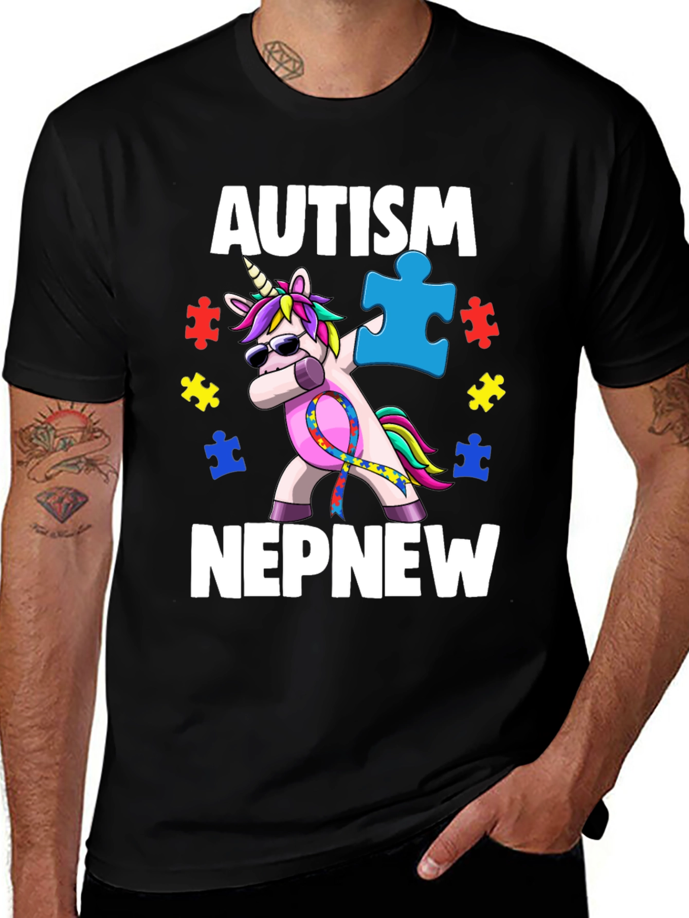 Autism Nephew Unicorn Awareness T-Shirt