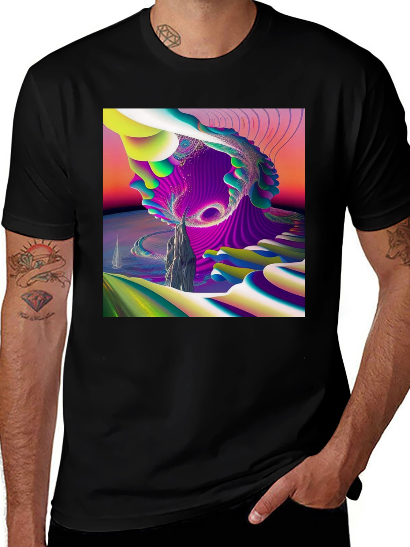 Variant 29 of Abstract Art Tee - Vibrant Graphic Print T-Shirt