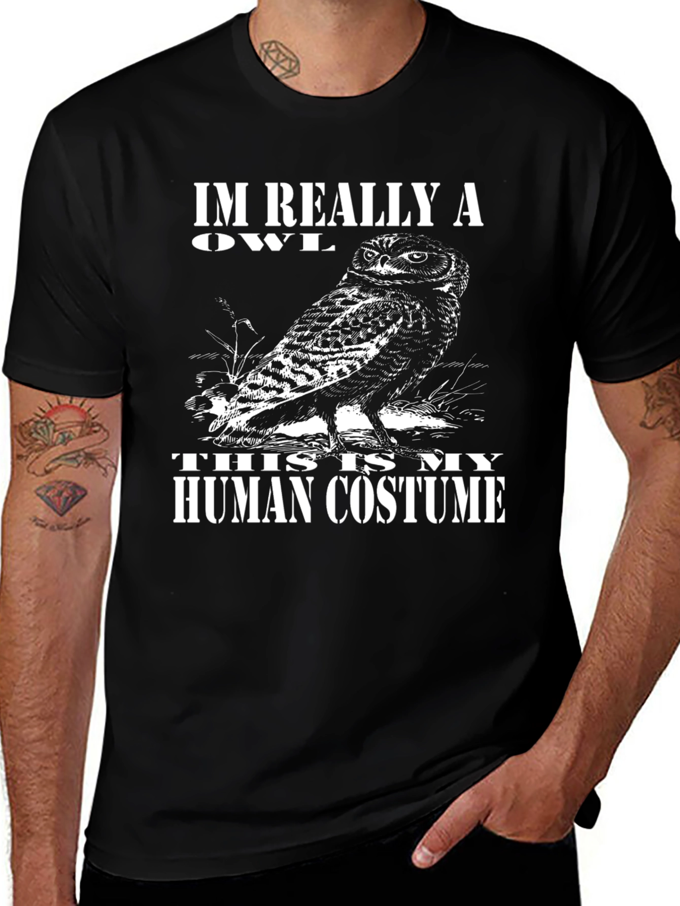 Variant 29 of I'm Really An Owl Human Costume T-Shirt