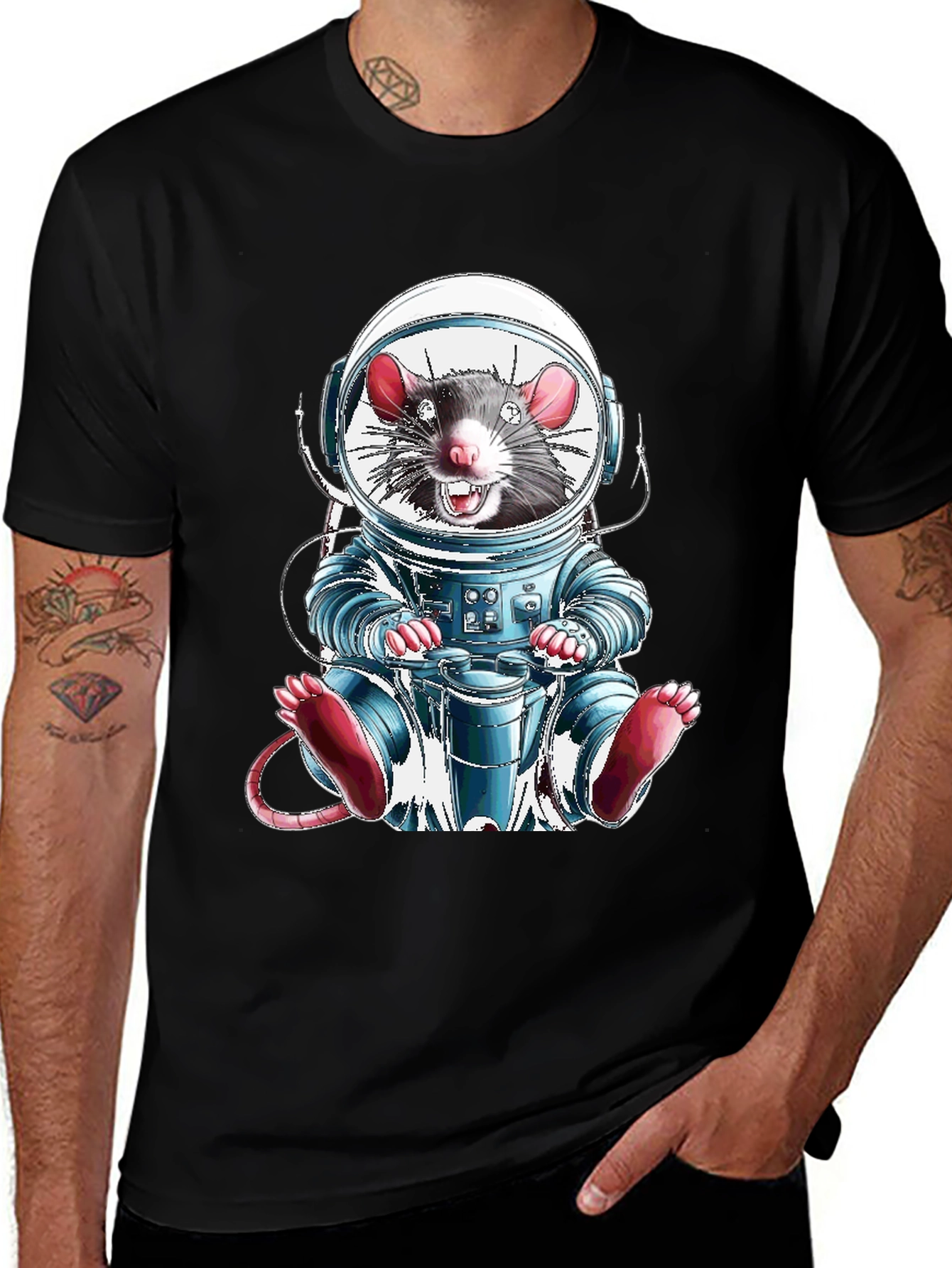 Variant 20 of Rat in Space Astronaut T-Shirt