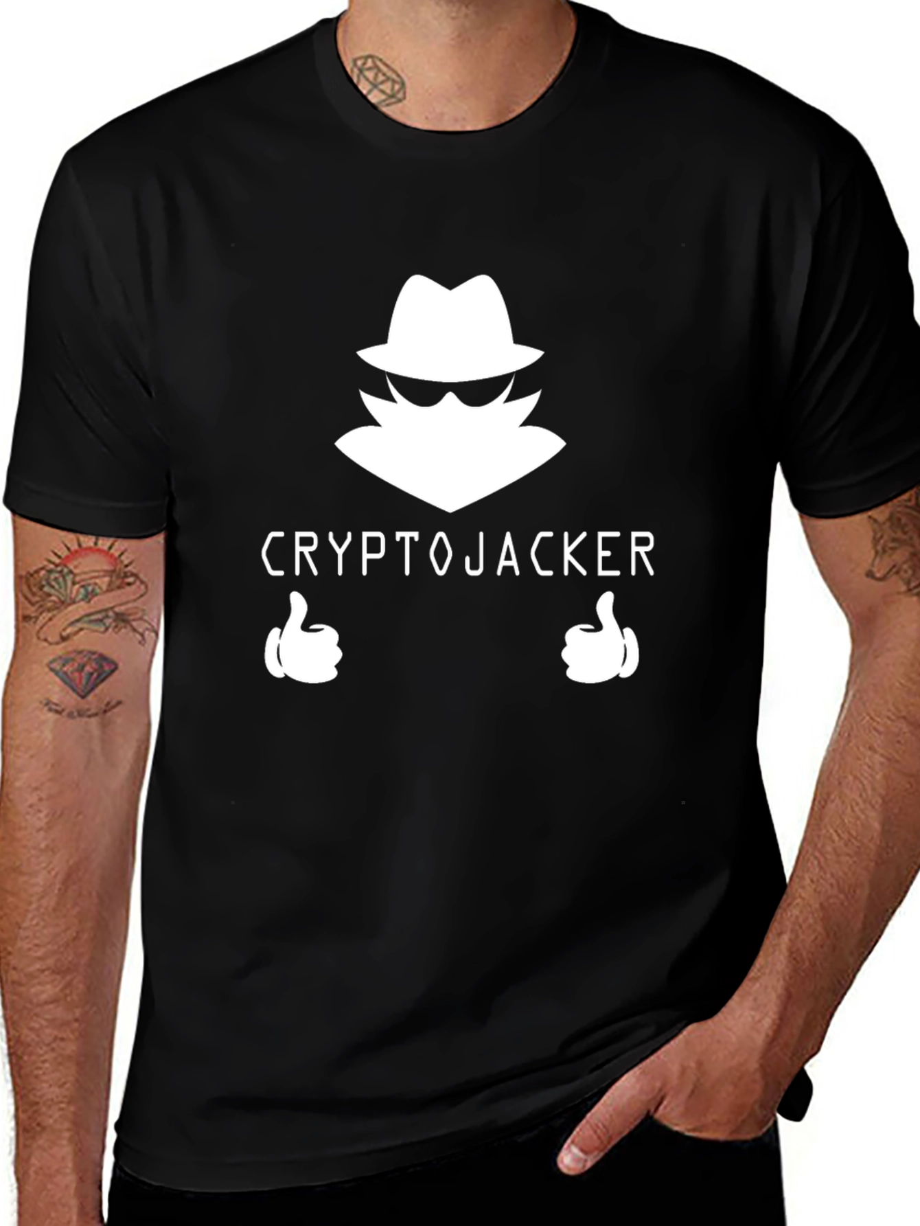 Variant 23 of CryptoJacker Black T-Shirt