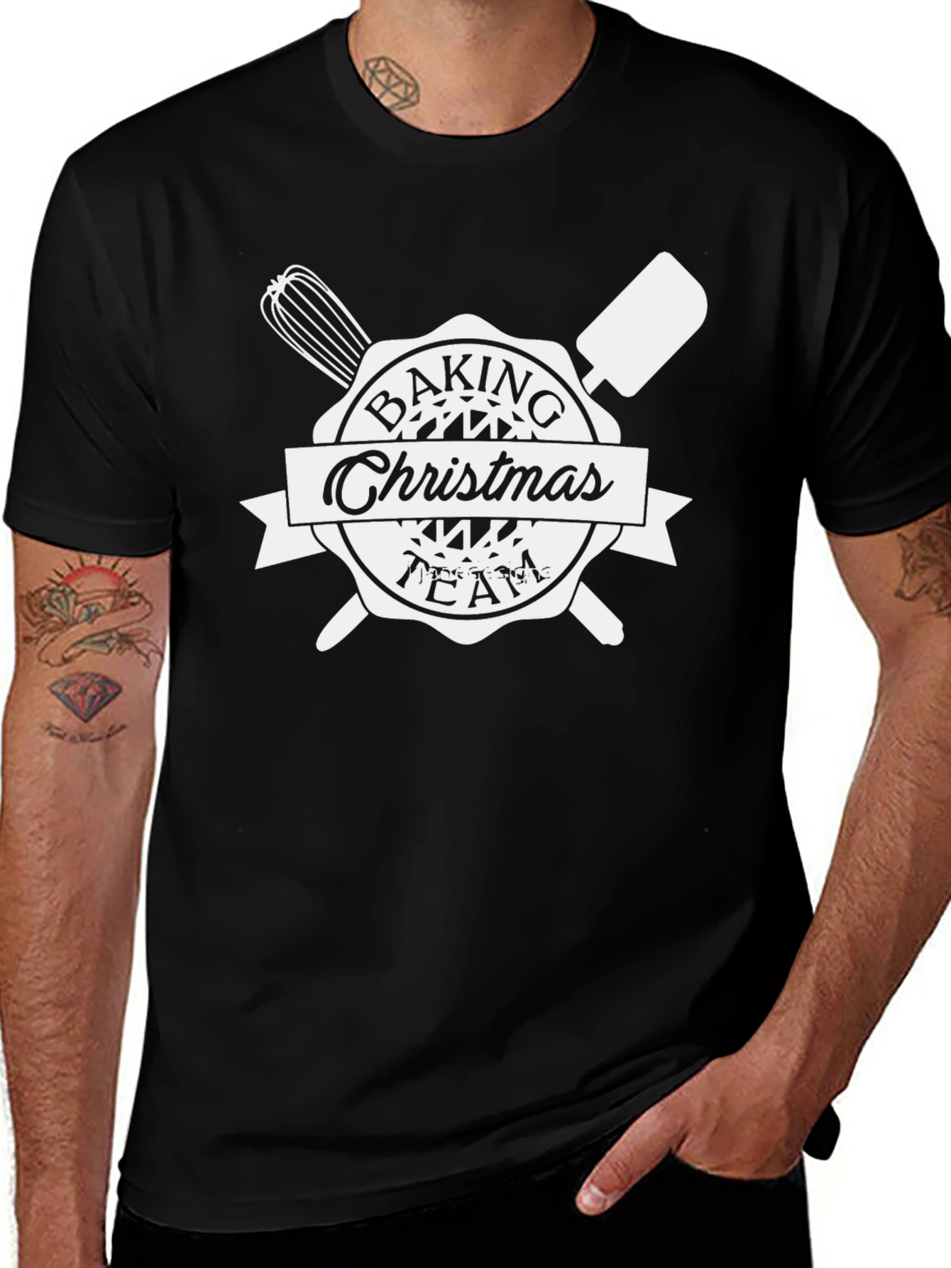 Variant 26 of Baking Christmas Team Black T-Shirt