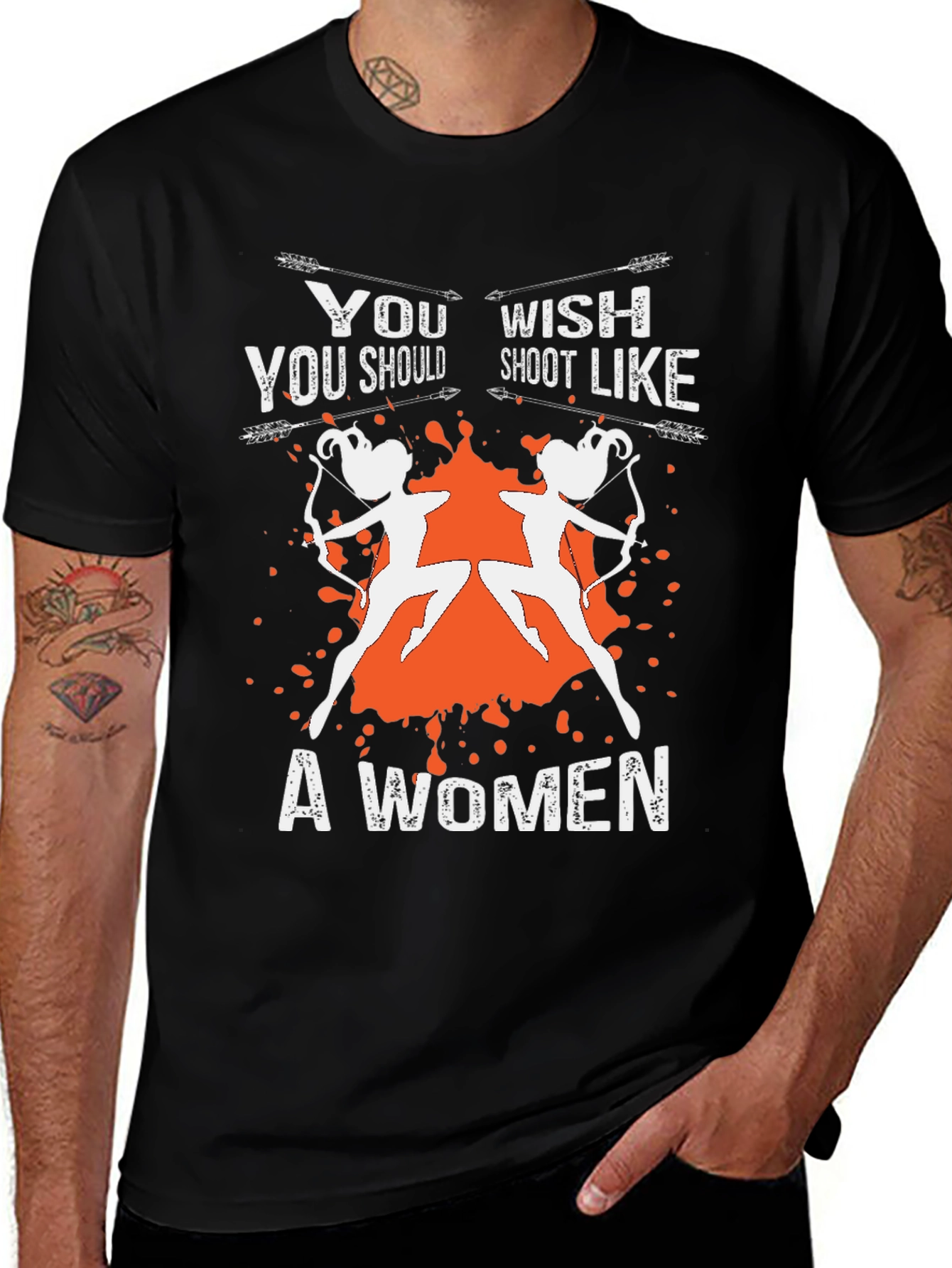 Variant 10 of Shoot Like A Woman T-Shirt: Empowering Archer Tee