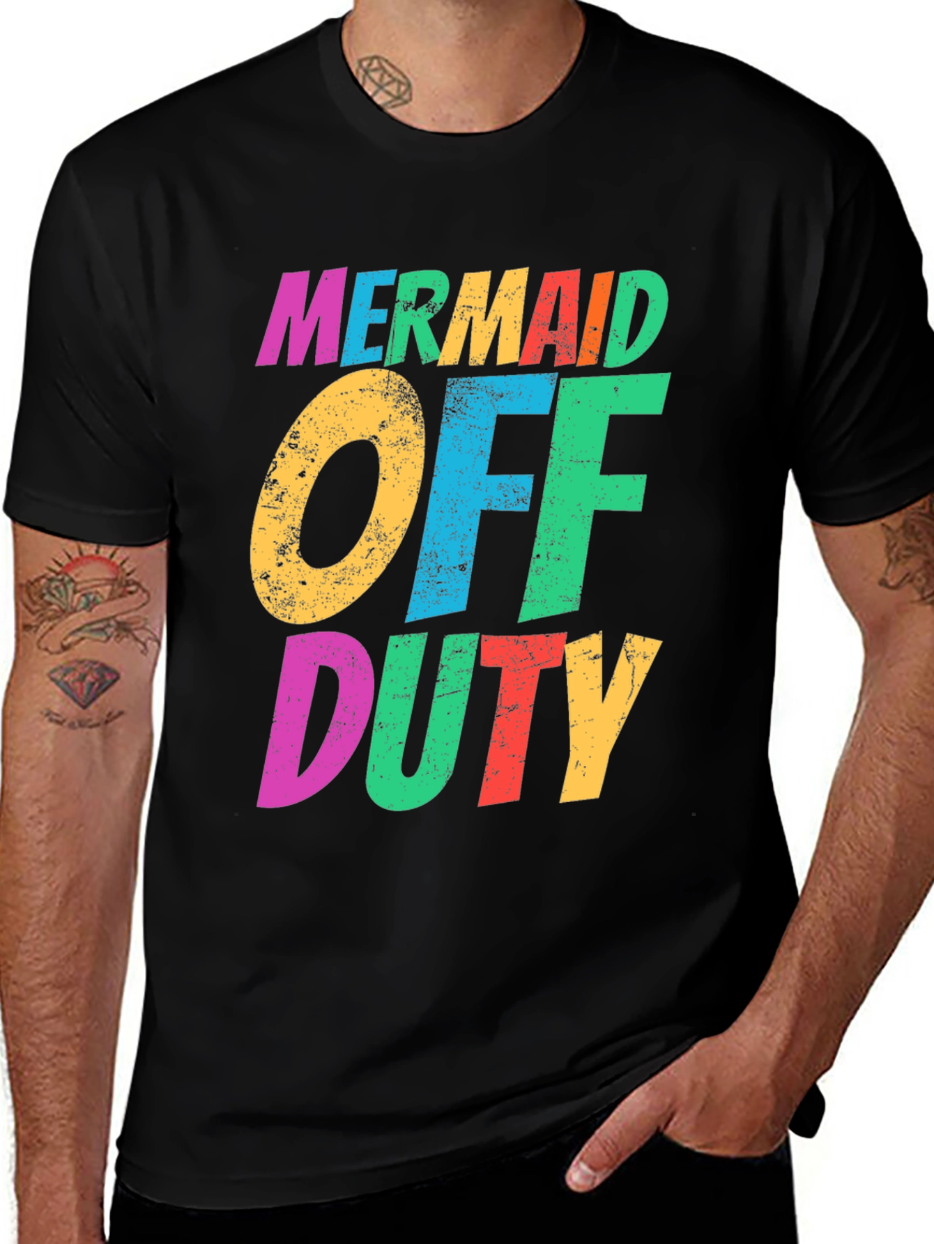Variant 27 of Mermaid Off Duty Graphic T-Shirt - Fun Vacation Apparel