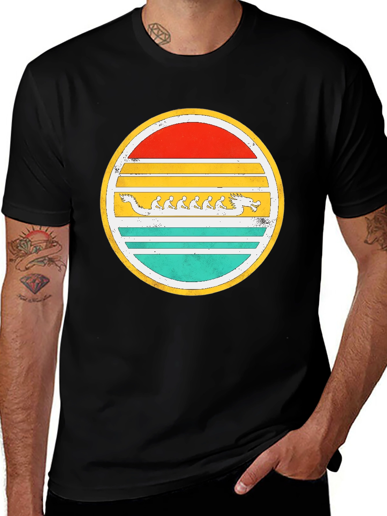 Dragon Boat Race Retro Graphic Tee