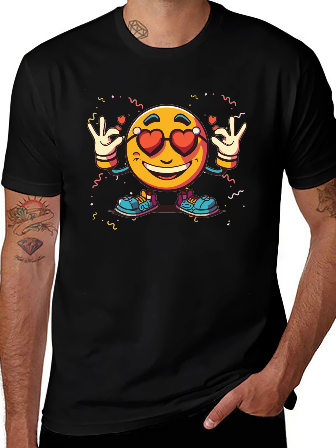 Variant 15 of Smiley Face Heart Eyes Graphic Tee