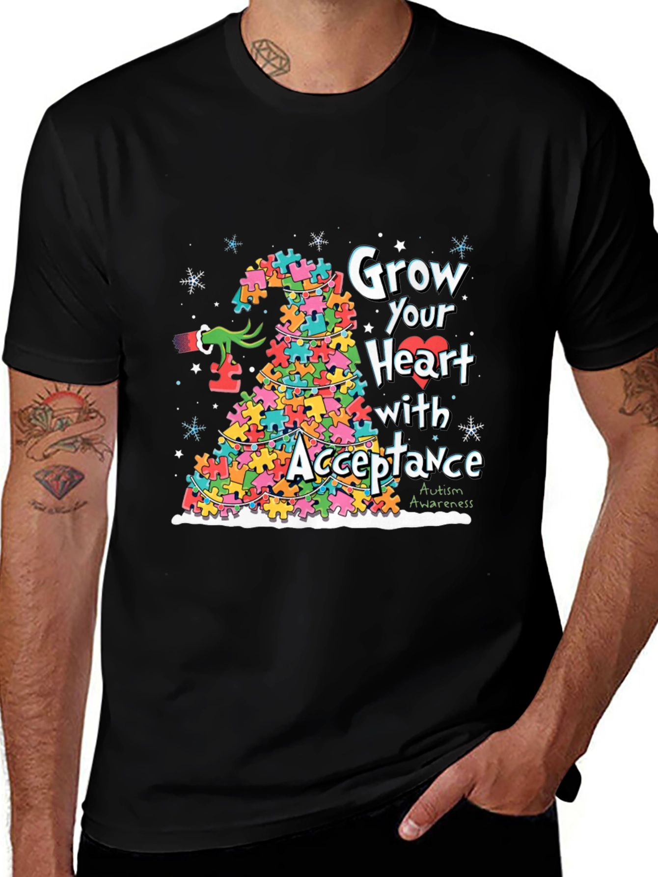 Autism Awareness Puzzle Piece Heart T-Shirt