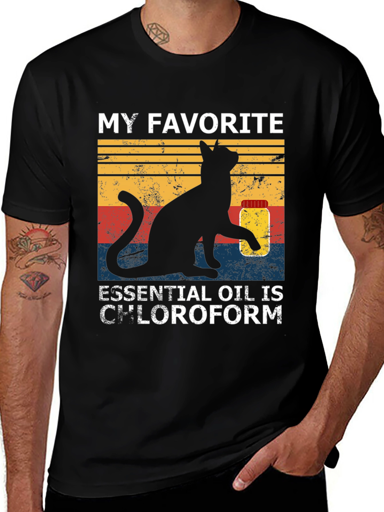 My Favorite Essential Oil is Chloroform Cat T-Shirt