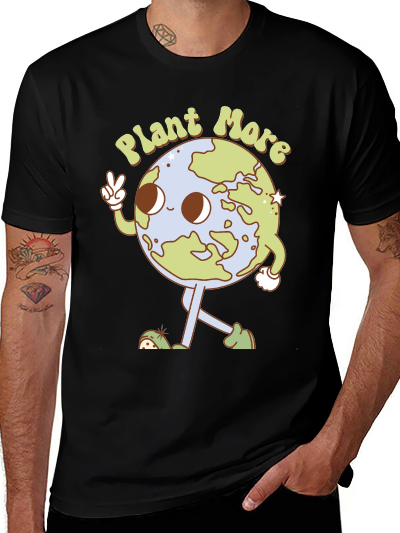 Variant 5 of Plant More Earth Graphic T-Shirt