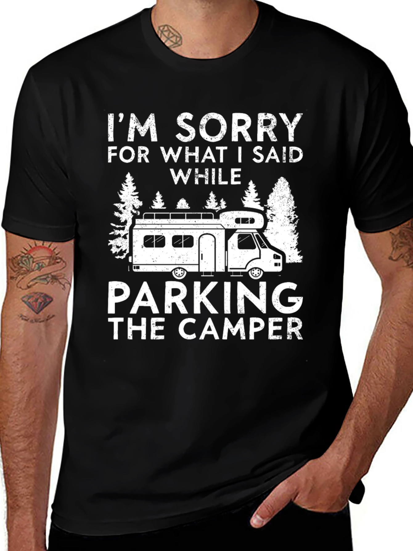 Variant 5 of Funny Camping T-Shirt - Camper Parking Apology Tee