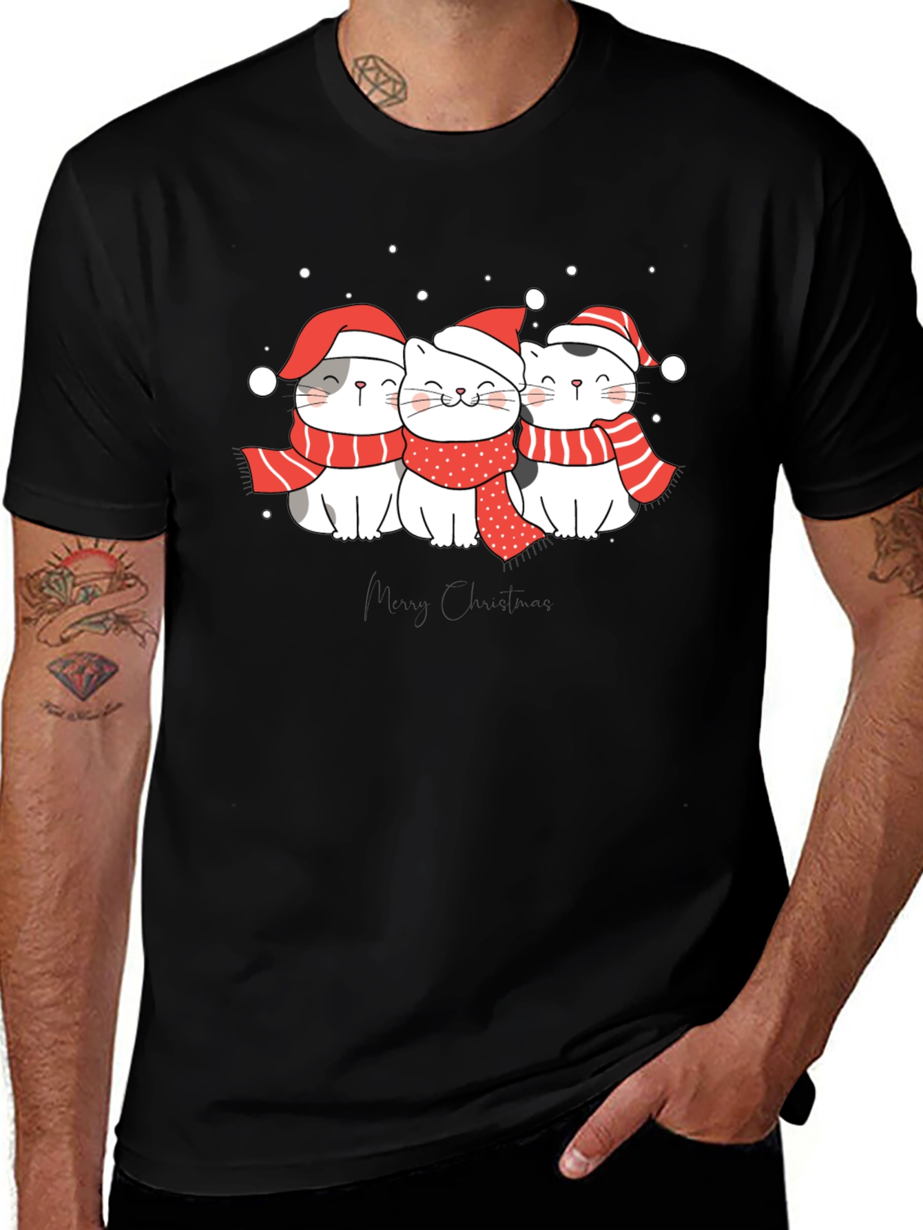 Variant 22 of Festive Cats in Hats Graphic Tee