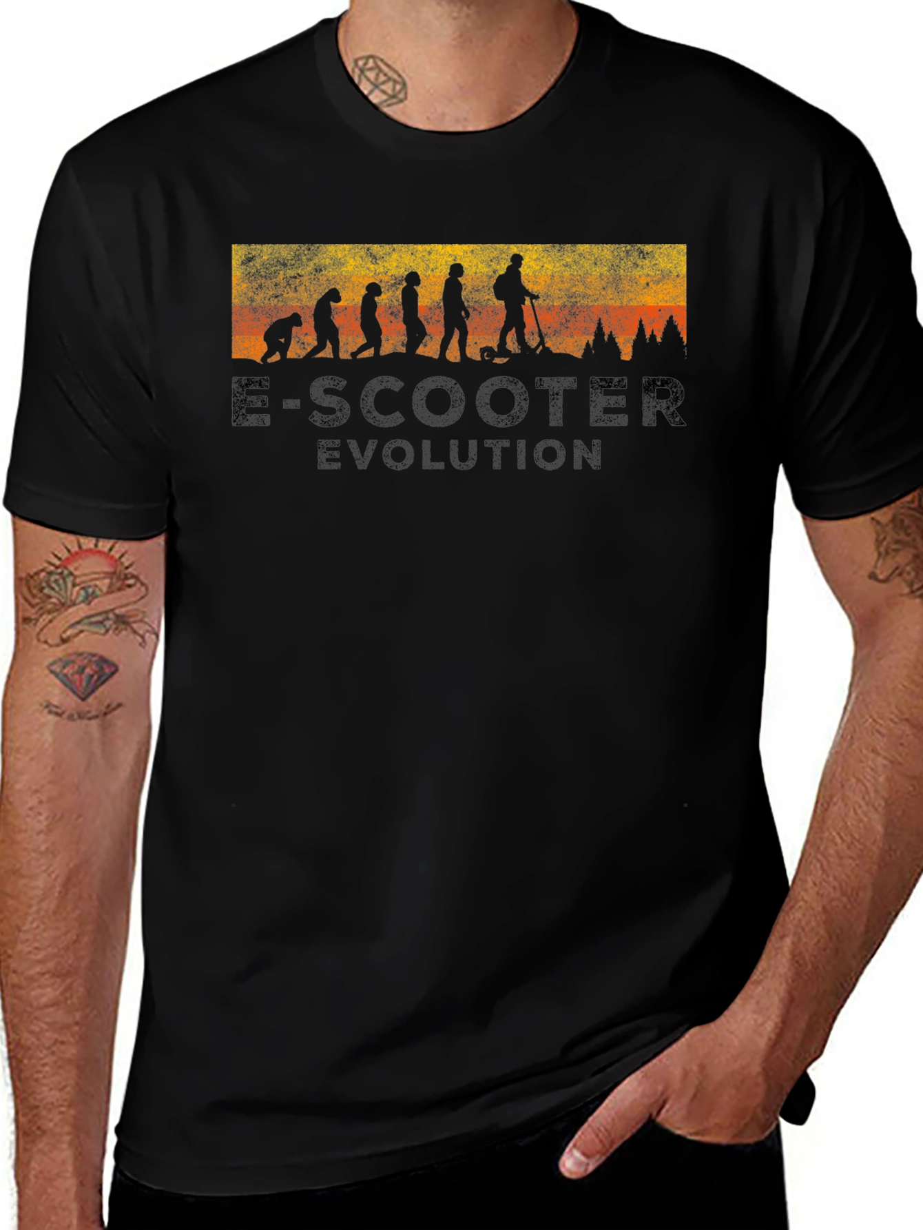 Variant 21 of E-Scooter Evolution Graphic T-Shirt