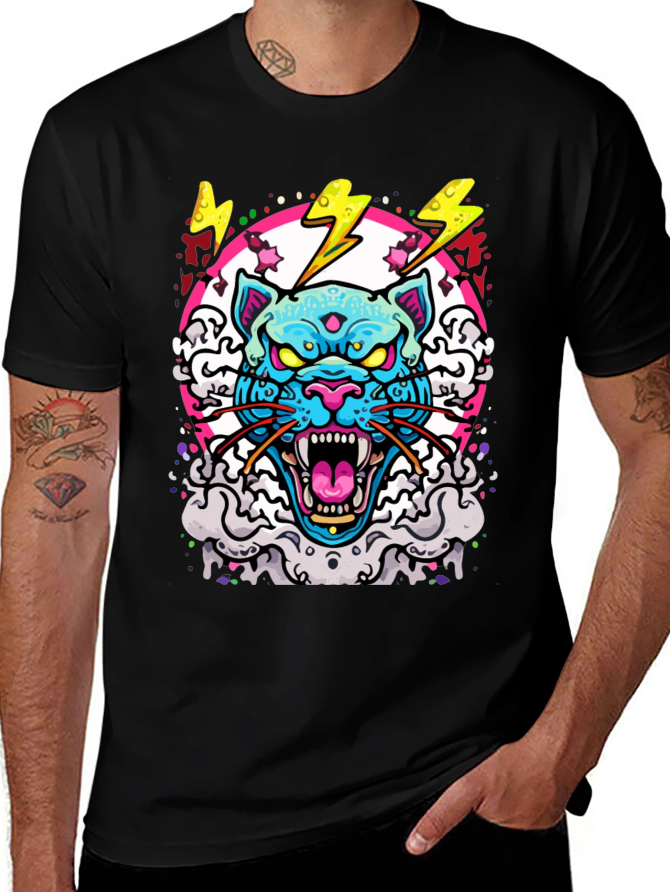 Variant 22 of Cyberpunk Cat Graphic Tee