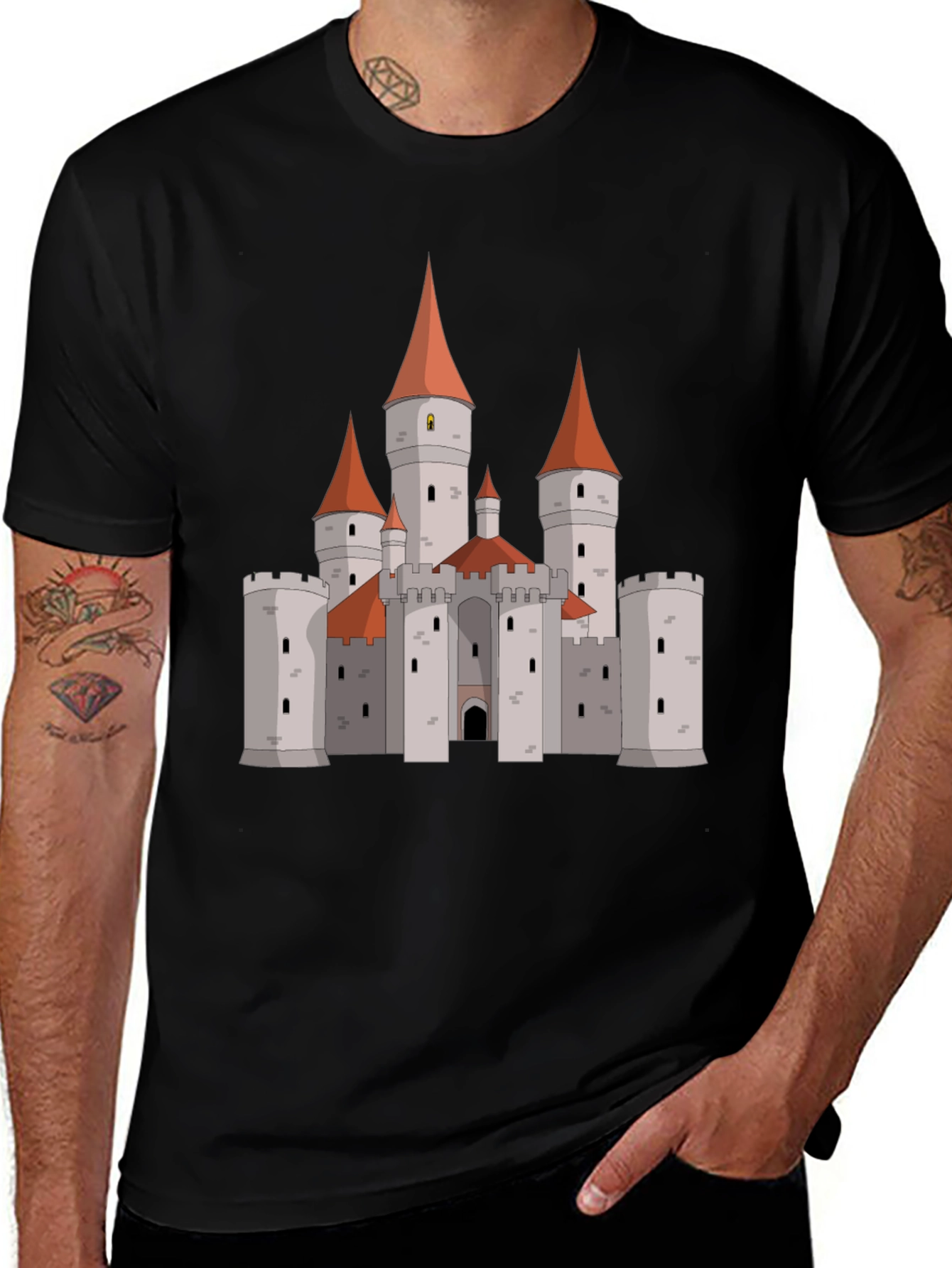Variant 7 of Castle Graphic Black T-Shirt