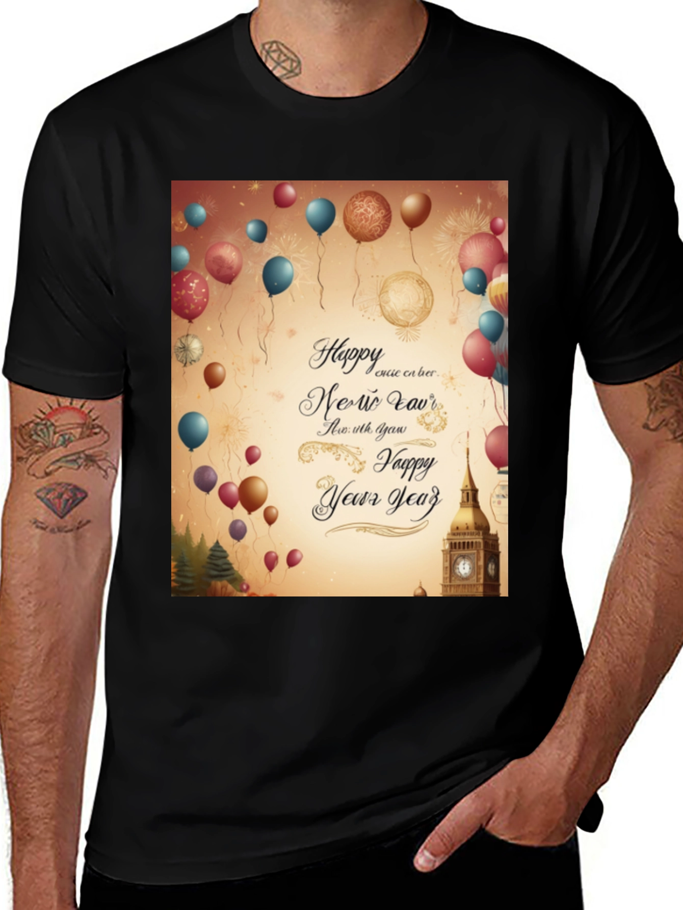 Happy New Year Graphic T-Shirt