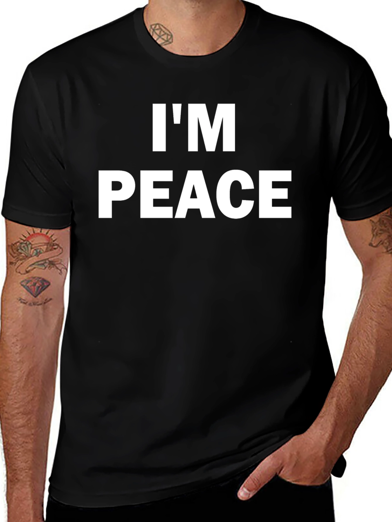 Variant 6 of I'm Peace Black Graphic T-Shirt