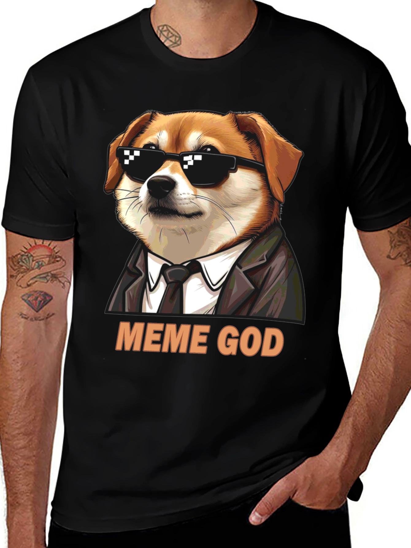 Variant 7 of Meme God Dog T-Shirt - Funny Graphic Tee