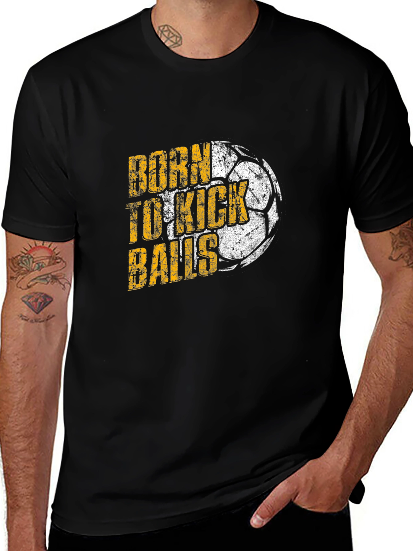 Variant 14 of Born to Kick Balls Graphic T-Shirt