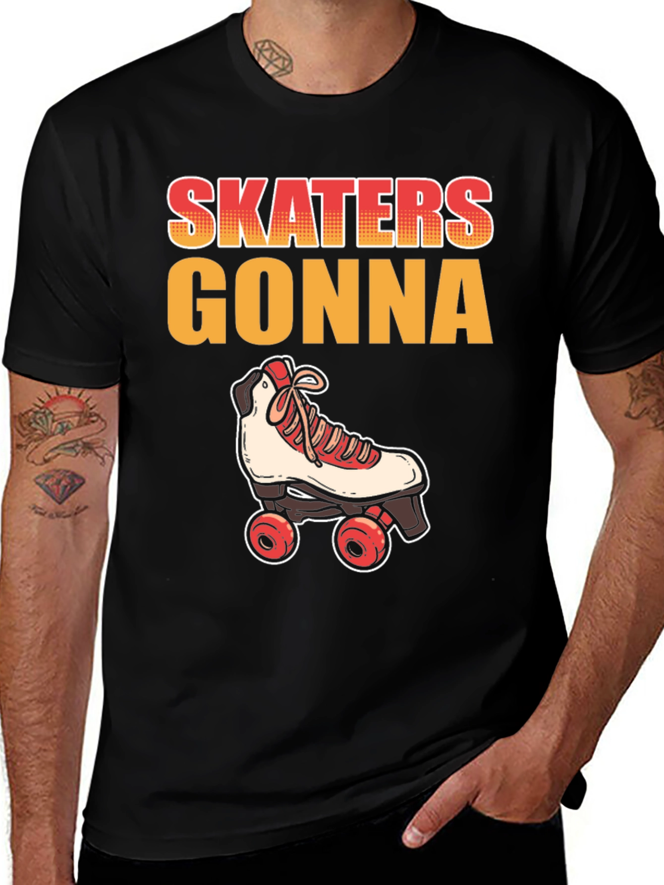 Variant 8 of Skaters Gonna Skate T-Shirt - Roller Skate Design