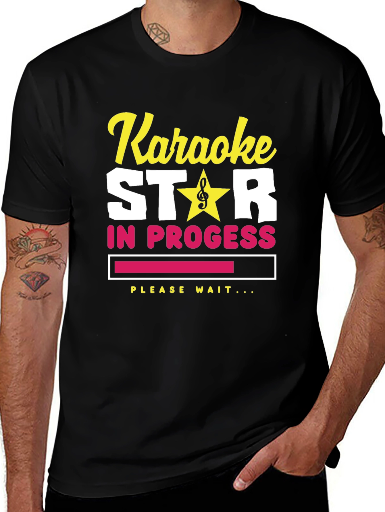 Variant 11 of Karaoke Star in Progress Funny Black T-Shirt