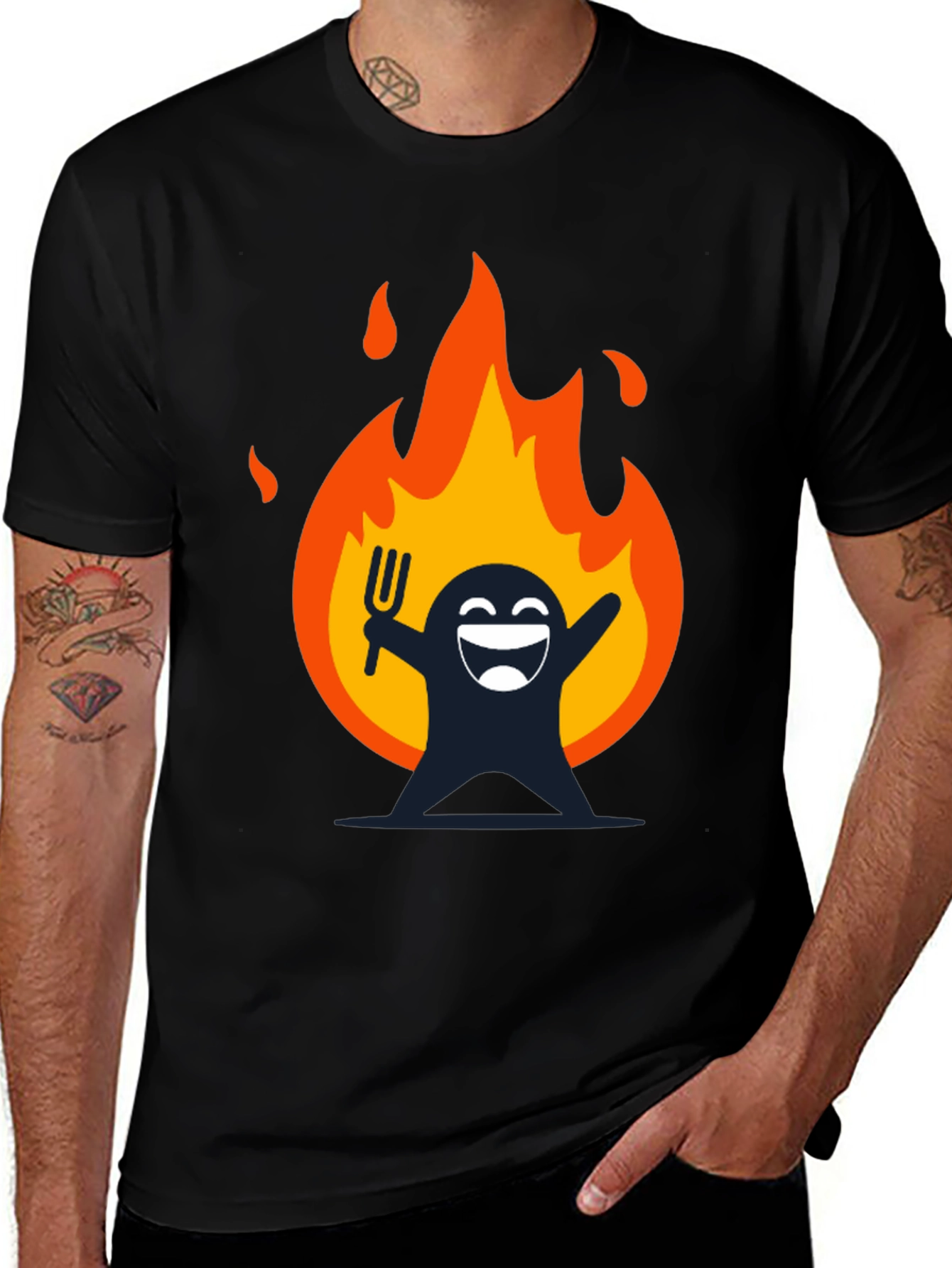 Variant 16 of Fiery Fun Graphic T-Shirt - Dark Humor Tee