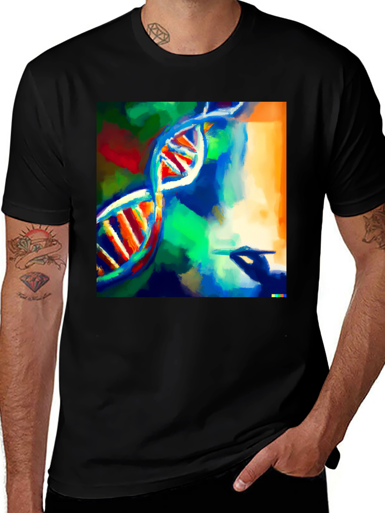 DNA Art Graphic T-Shirt - Science & Style
