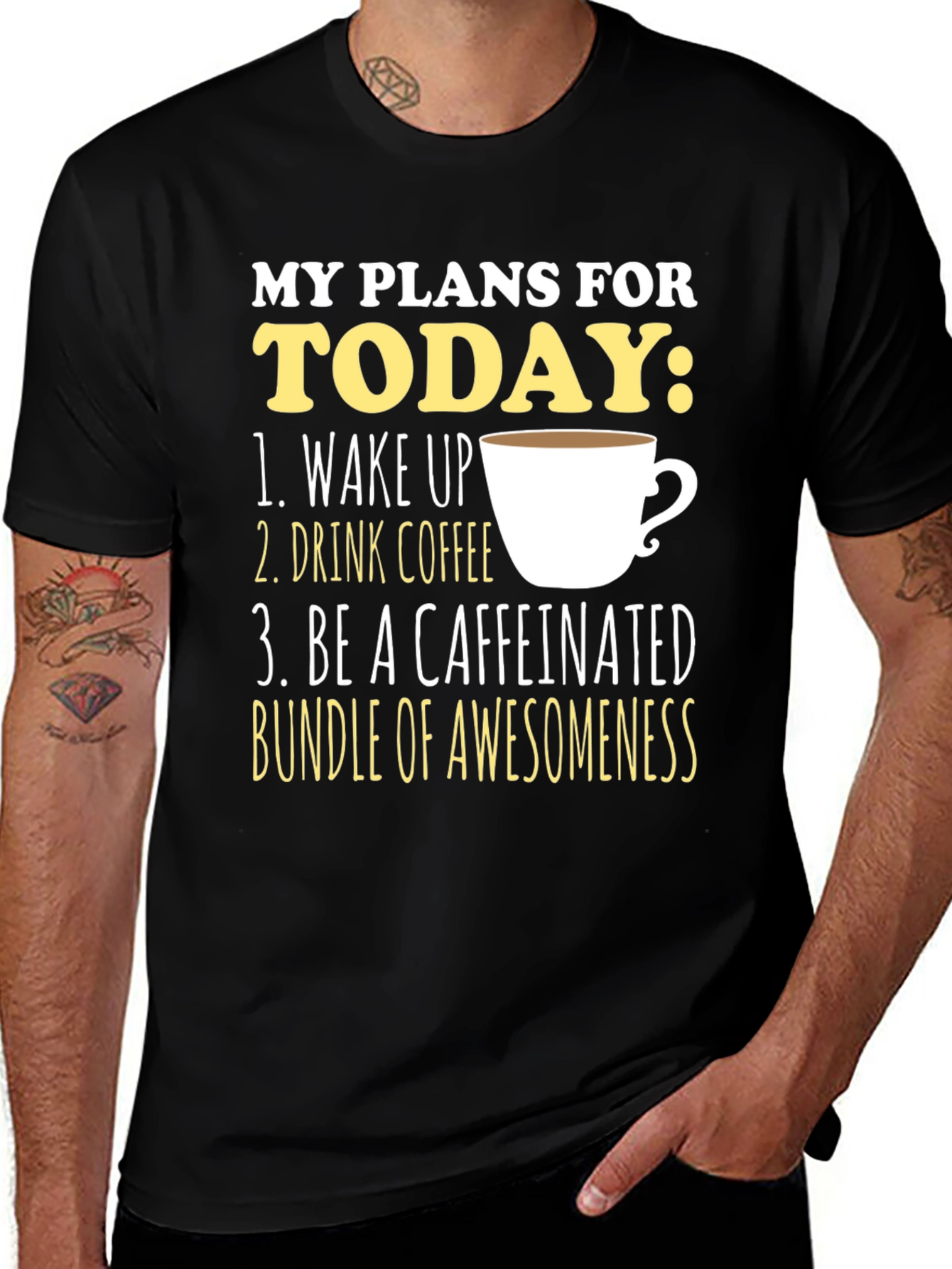 Variant 9 of My Plans For Today Coffee T-Shirt