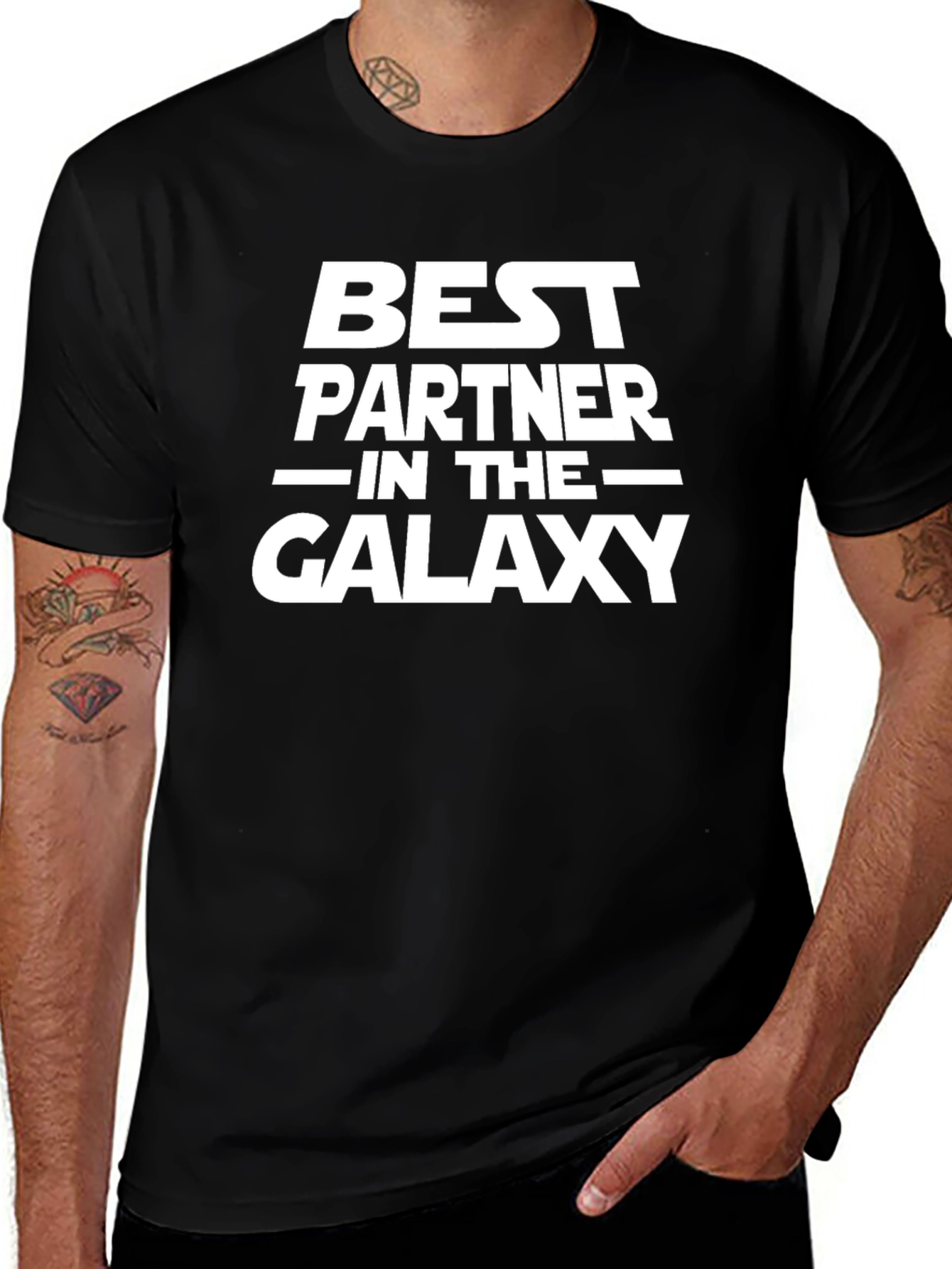 Variant 24 of Best Partner In The Galaxy Black T-Shirt