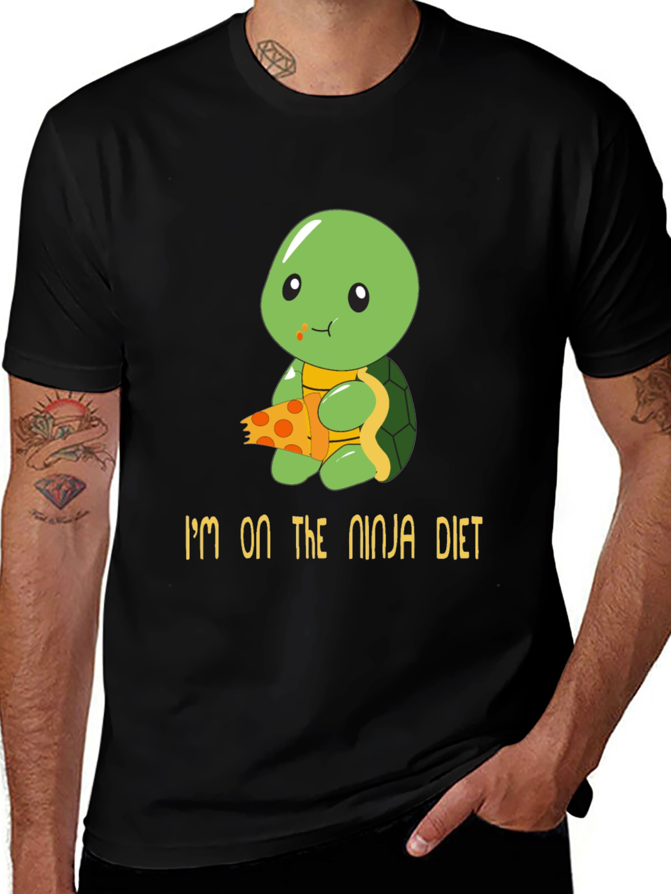 Variant 18 of Ninja Diet Turtle Pizza Graphic T-Shirt