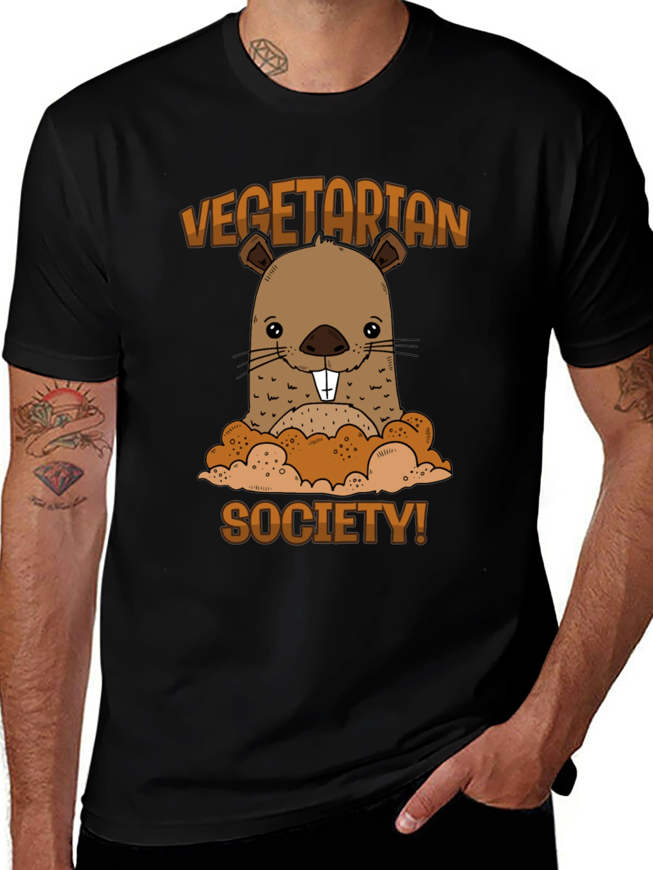 Variant 25 of Vegetarian Society Beaver Graphic T-Shirt
