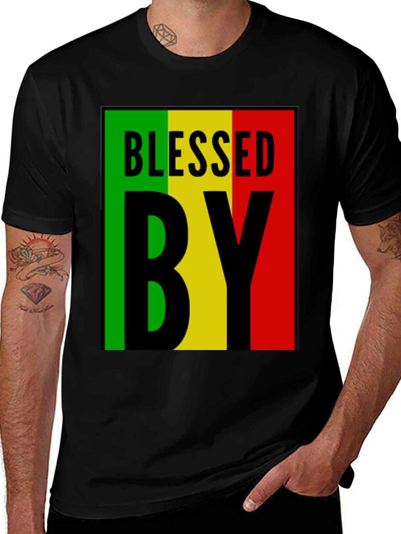 Variant 13 of Blessed By Rastafari T-Shirt