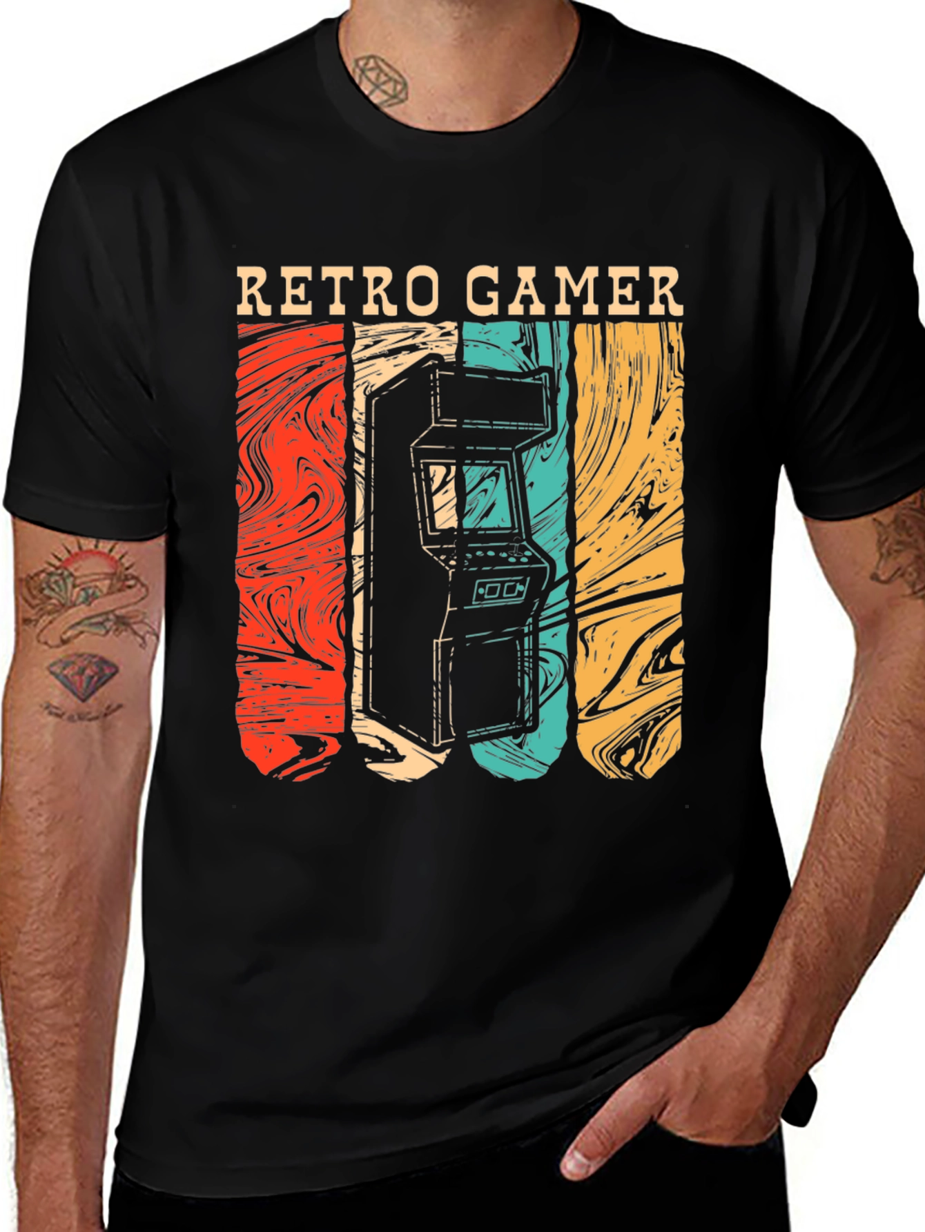 Variant 30 of Retro Gamer Graphic T-Shirt - Arcade Game Design