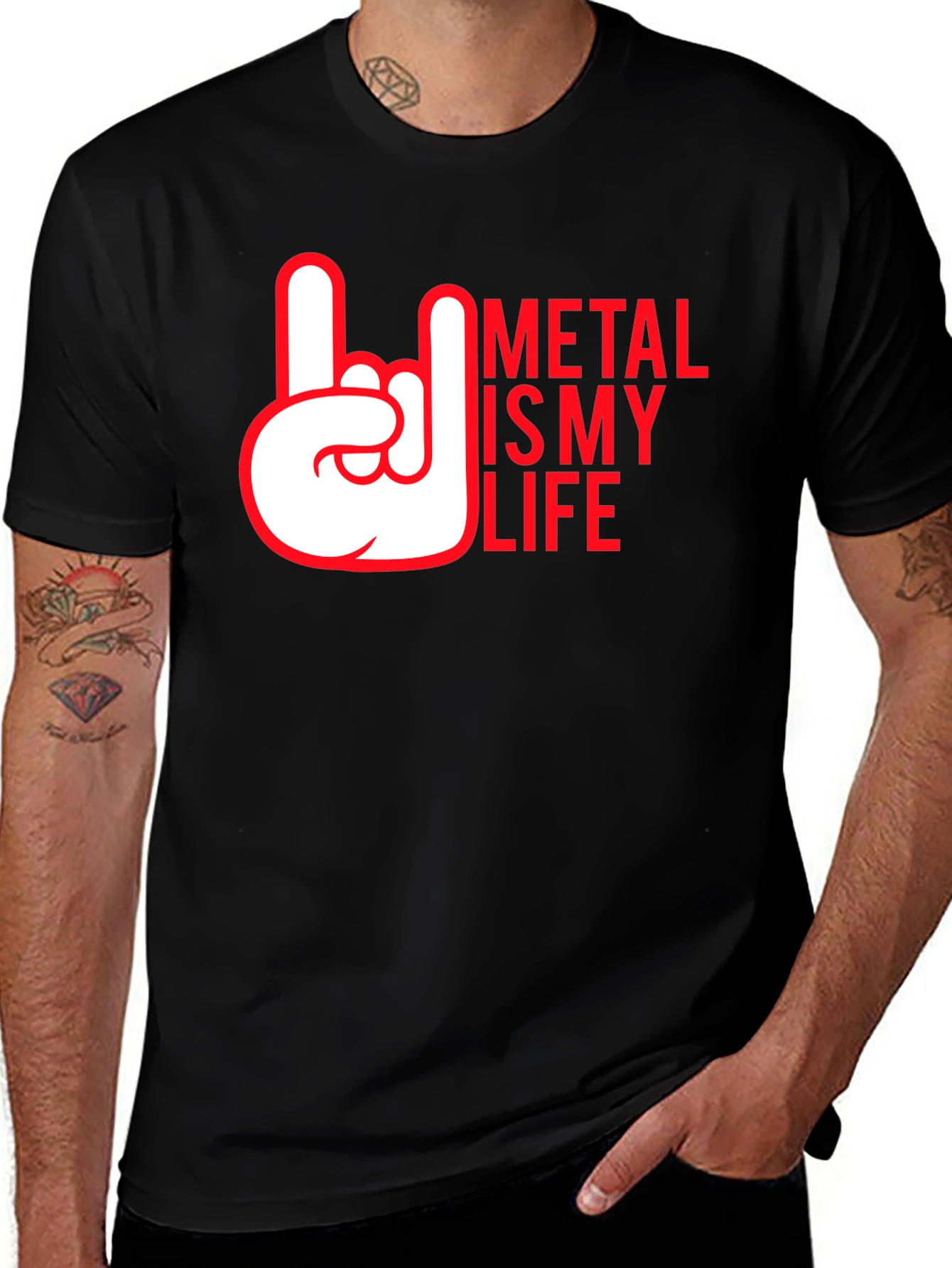 Variant 26 of Metal is My Life Graphic Tee - Rock On!