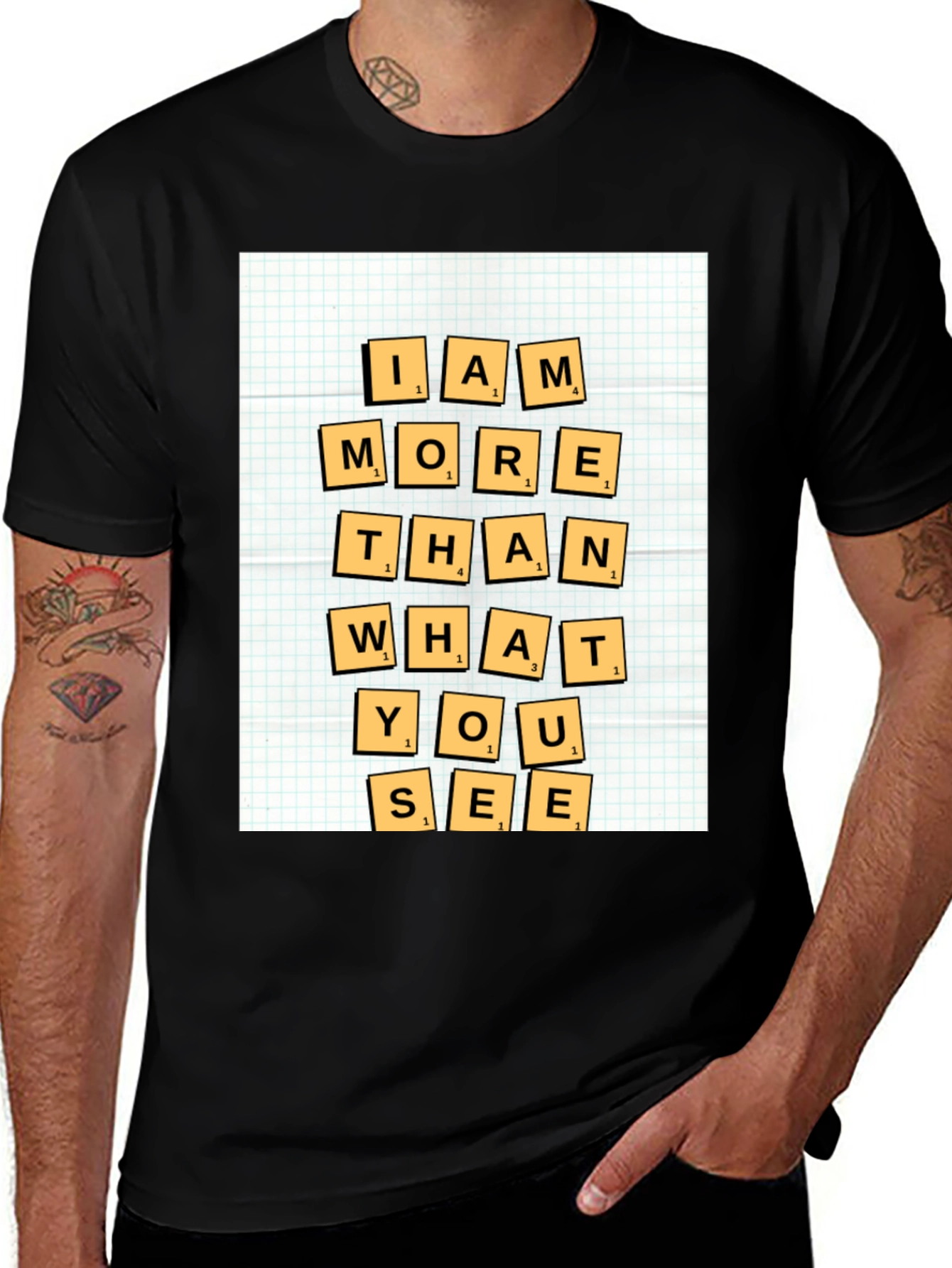Black I Am More Than What You See Graphic Tee main image