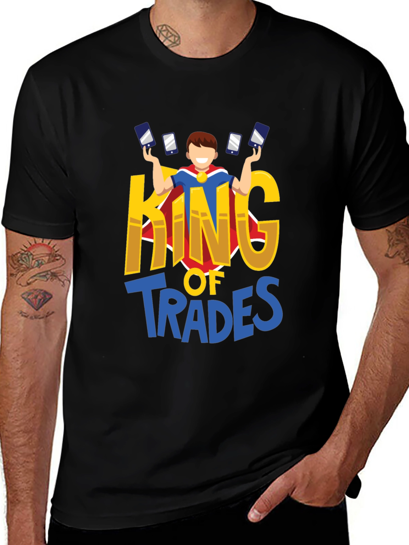 King of Trades Black T-Shirt