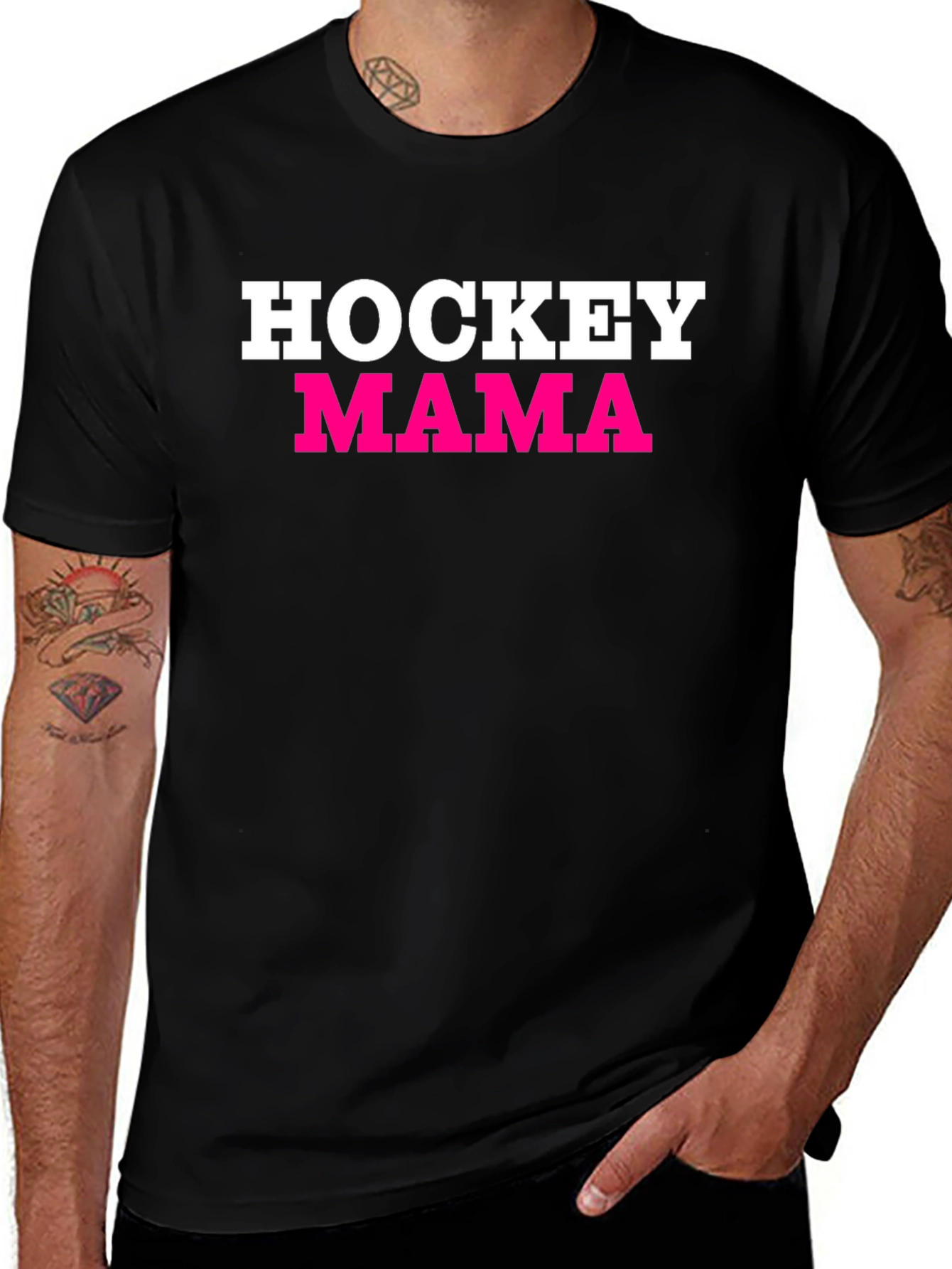 Variant 27 of Hockey Mama Graphic Tee - Black