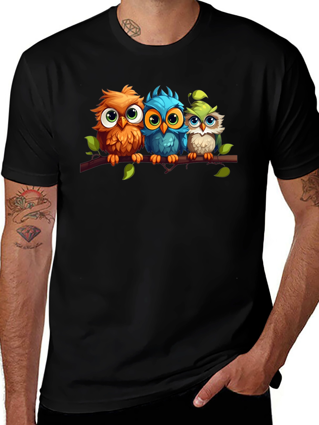 Variant 7 of Cute Cartoon Owl T-Shirt