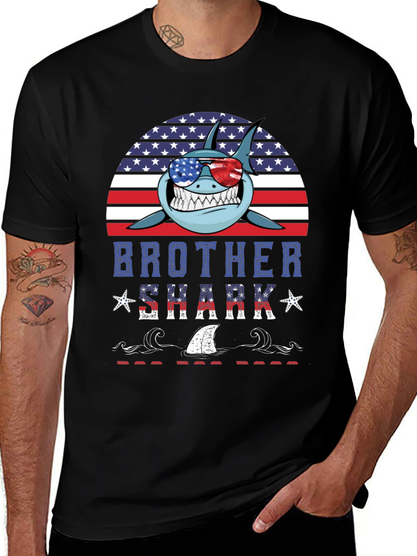 Brother Shark Patriotic T-Shirt