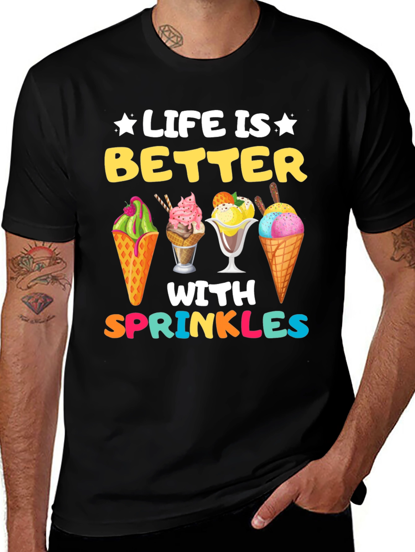 Variant 19 of Life is Better with Sprinkles Graphic T-Shirt