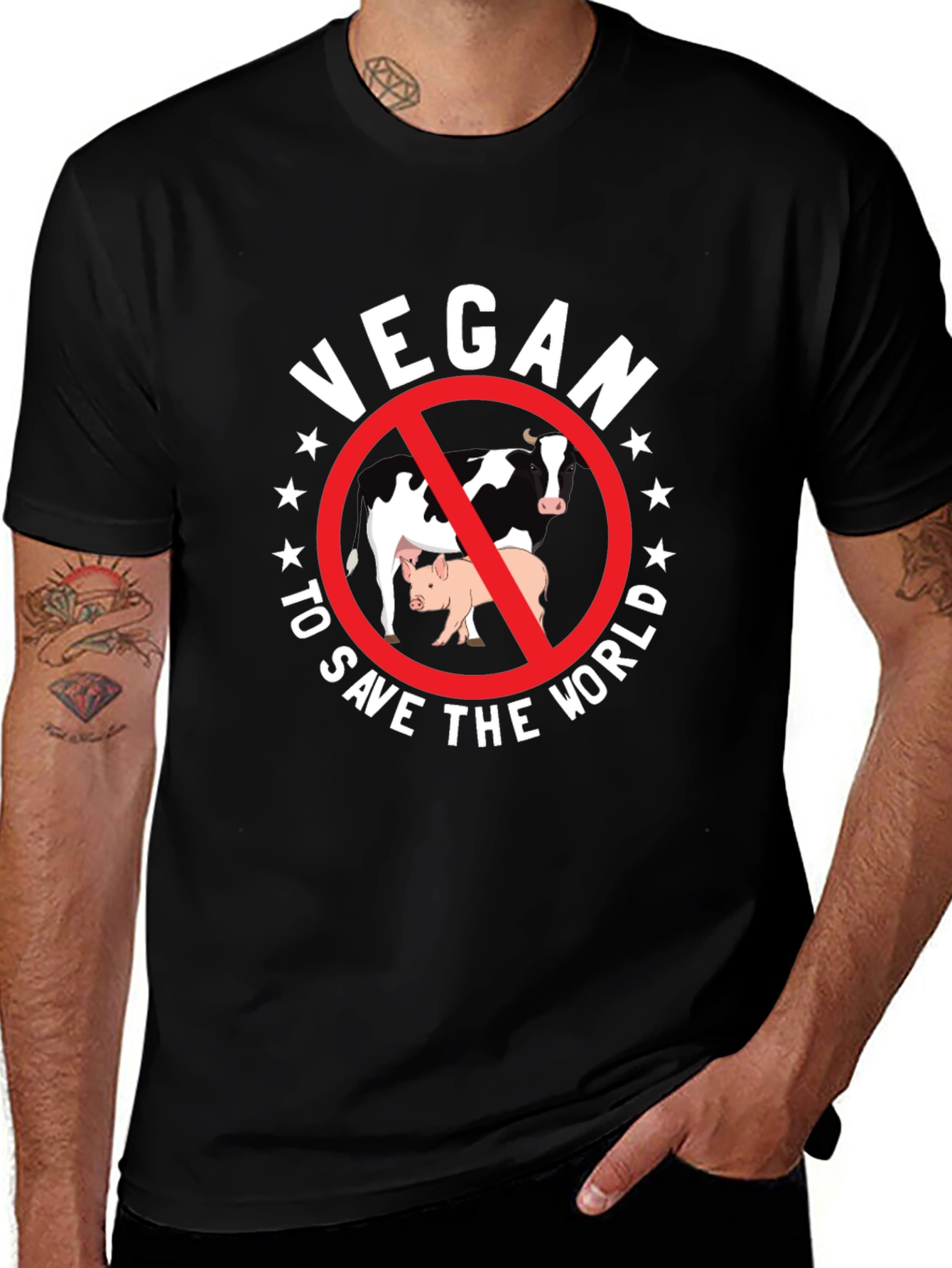 Variant 20 of Vegan To Save The World Graphic Tee