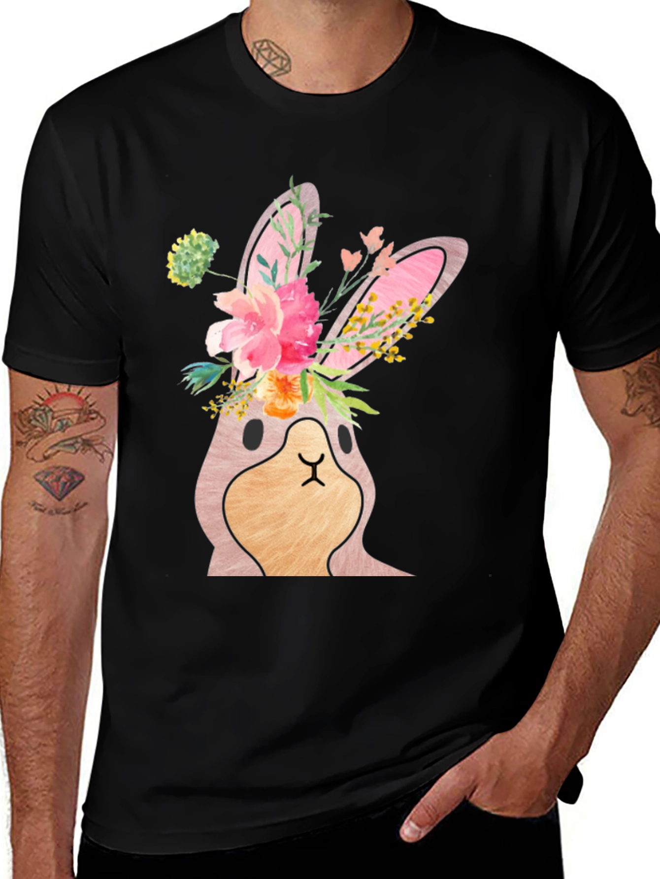 Variant 28 of Floral Bunny T-Shirt - Easter Style