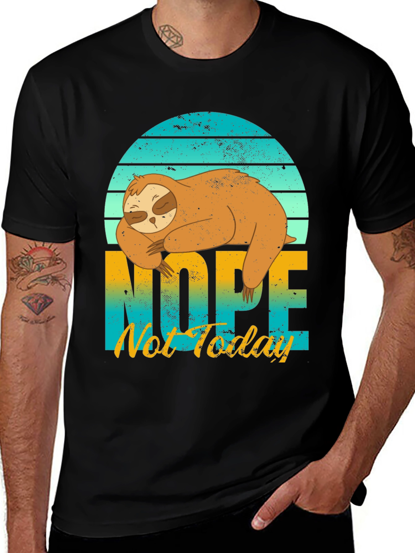 Variant 27 of Sloth Nope Not Today Graphic Tee