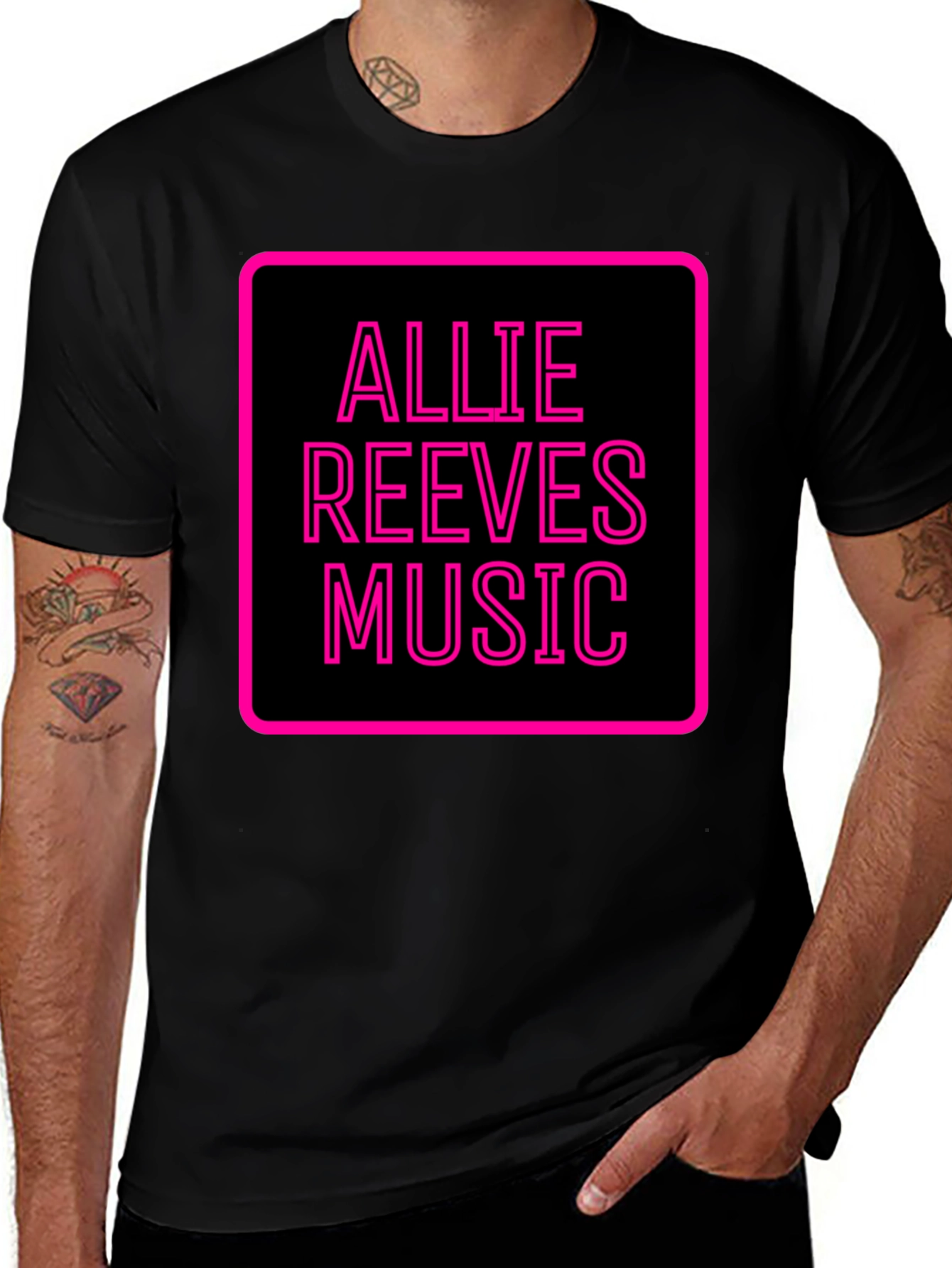 Variant 21 of Allie Reeves Music Black T-Shirt