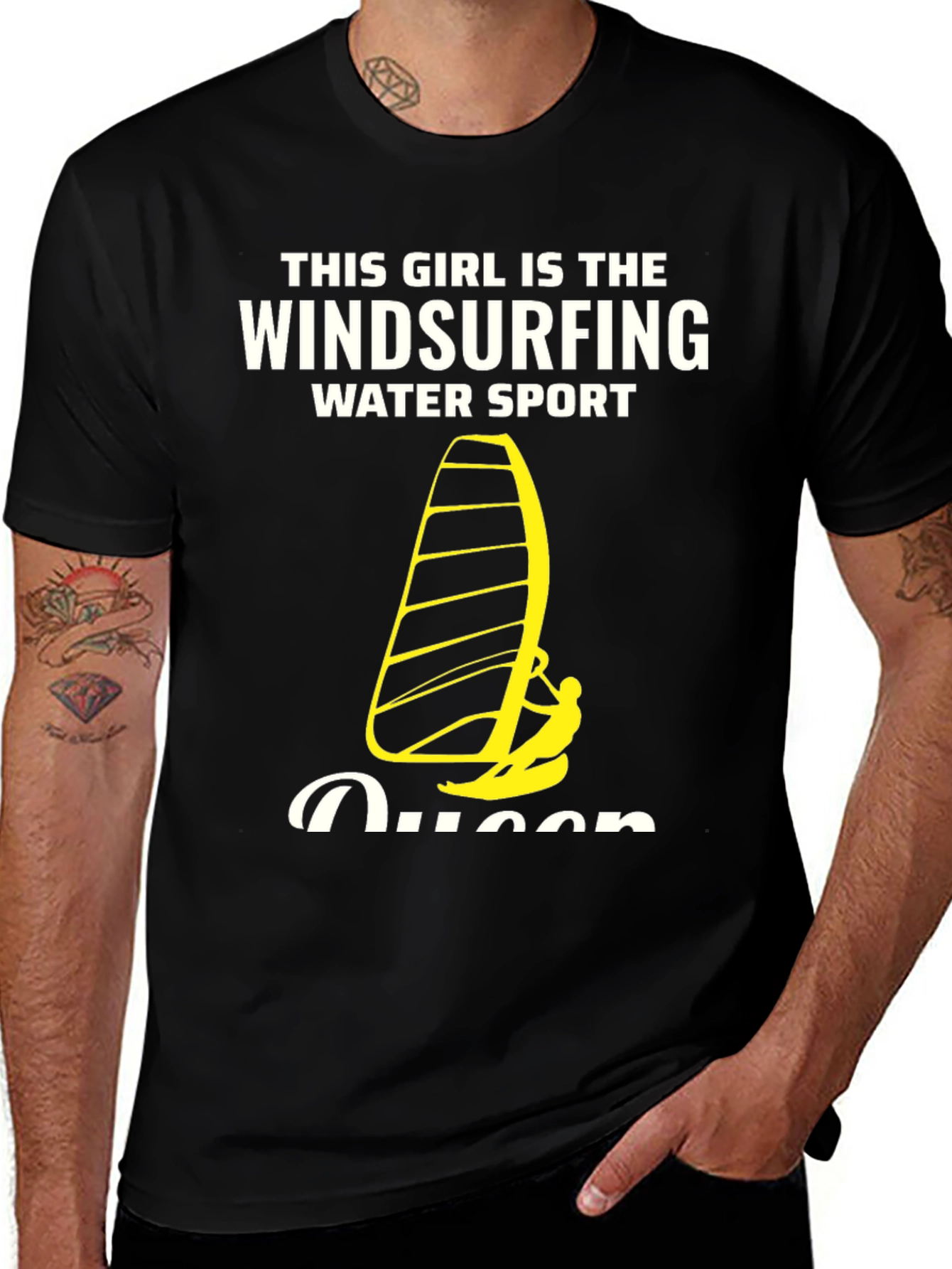 Variant 28 of Windsurfing Queen T-Shirt - Water Sport Tee