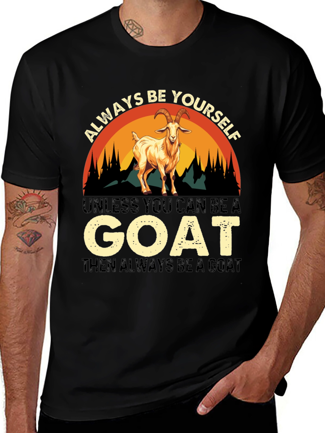Variant 20 of Always Be Yourself Goat T-Shirt