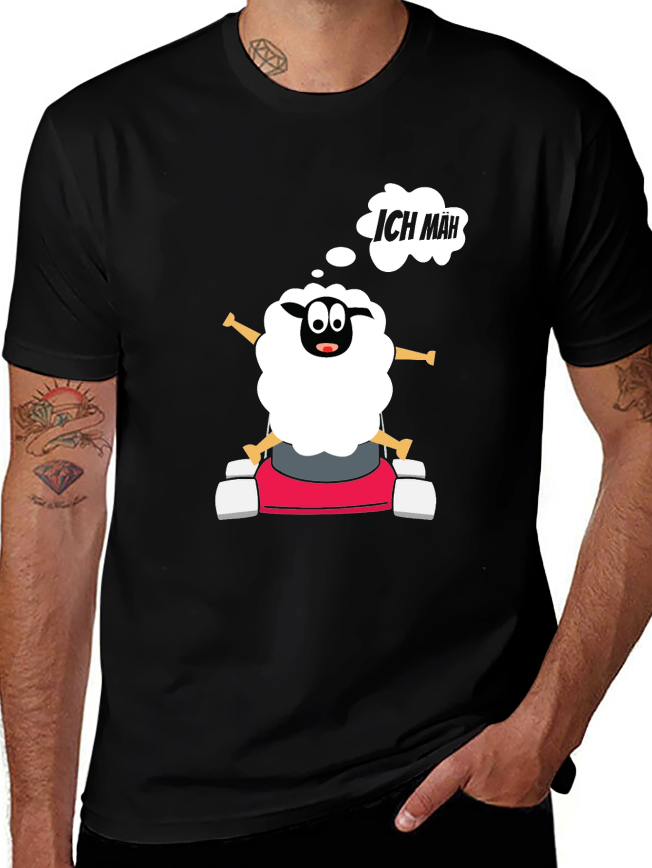 Variant 15 of Funny Sheep Go-Kart T-Shirt
