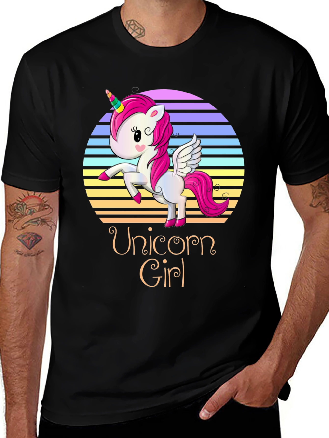 Variant 5 of Unicorn Girl T-Shirt - Cute & Fun Design